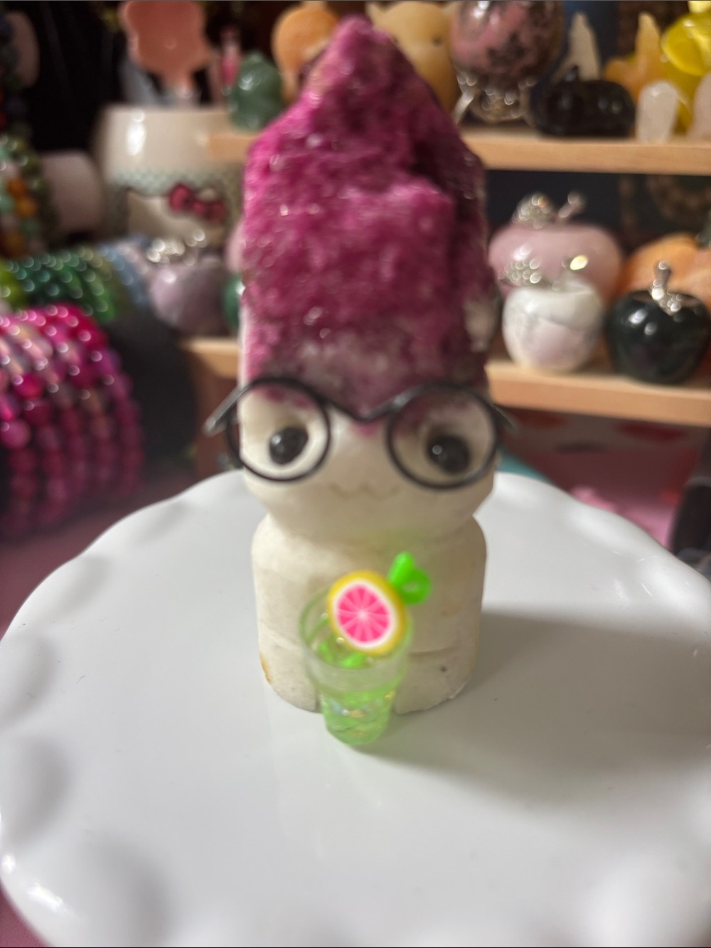 Crystal Buddy with lemonade